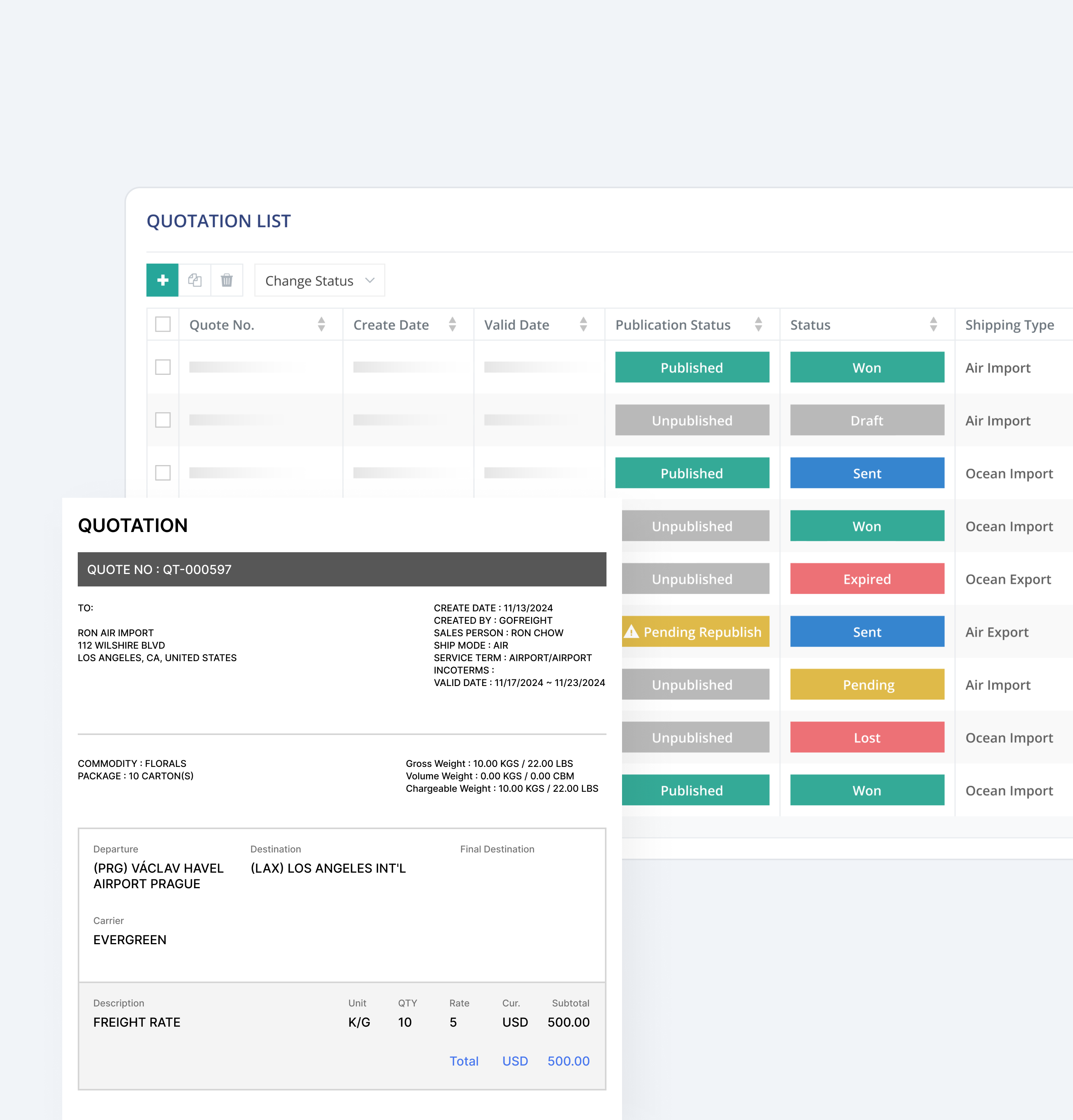 A screenshot of the application from 'Your View'