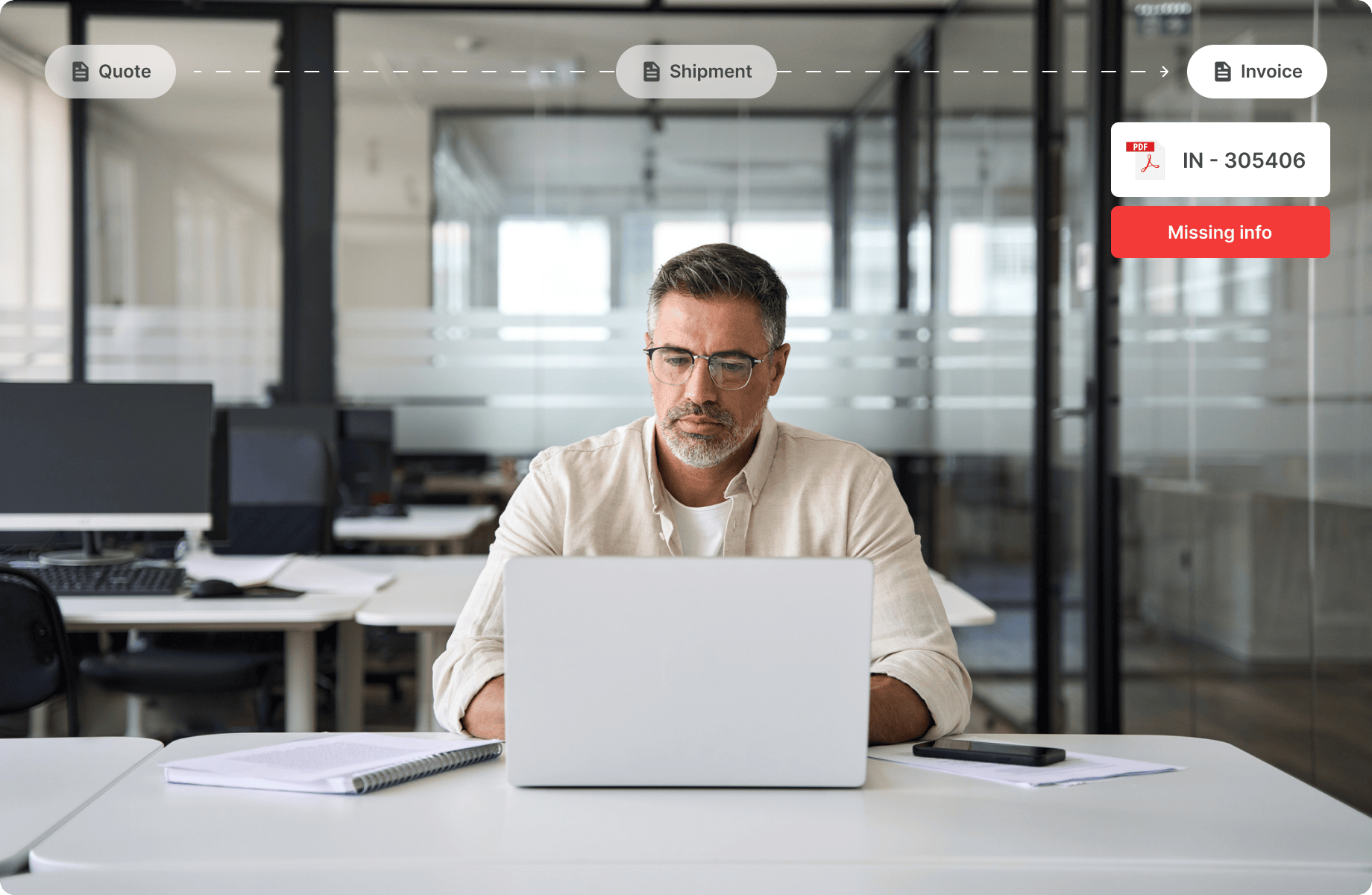 A visual representation of disconnected processes.