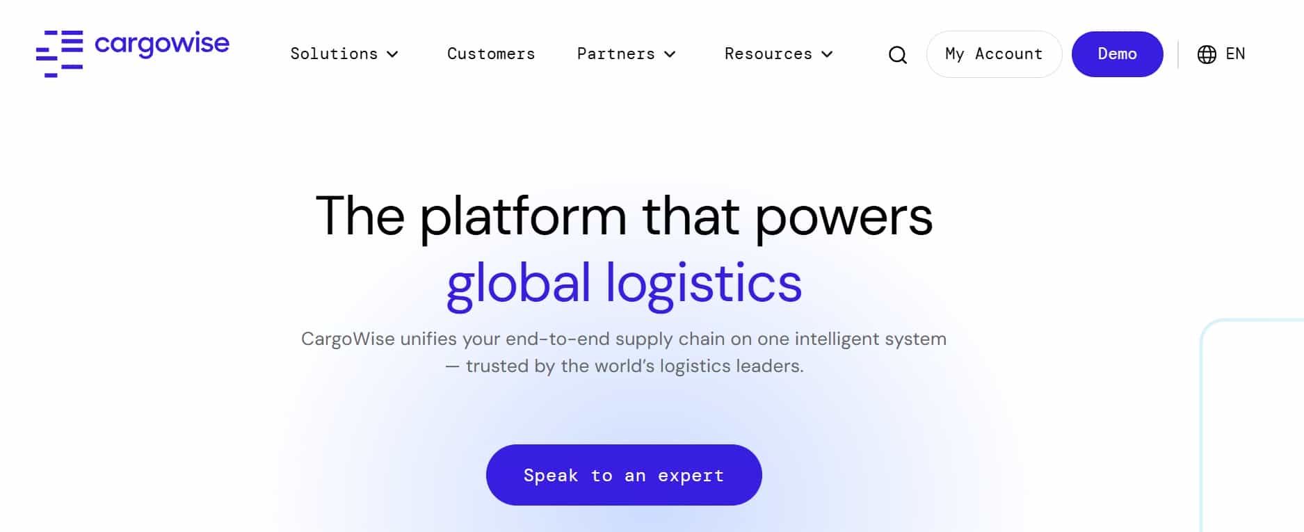 CargoWise website screenshot