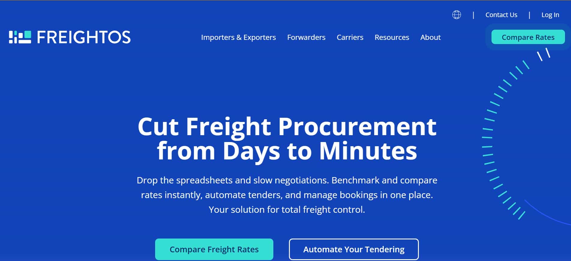 Freightos website screenshot