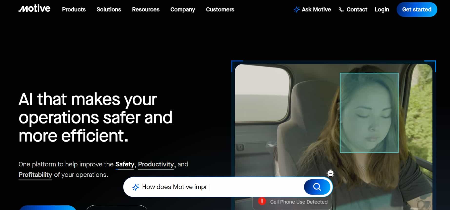 KeepTruckin (Motive) website screenshot