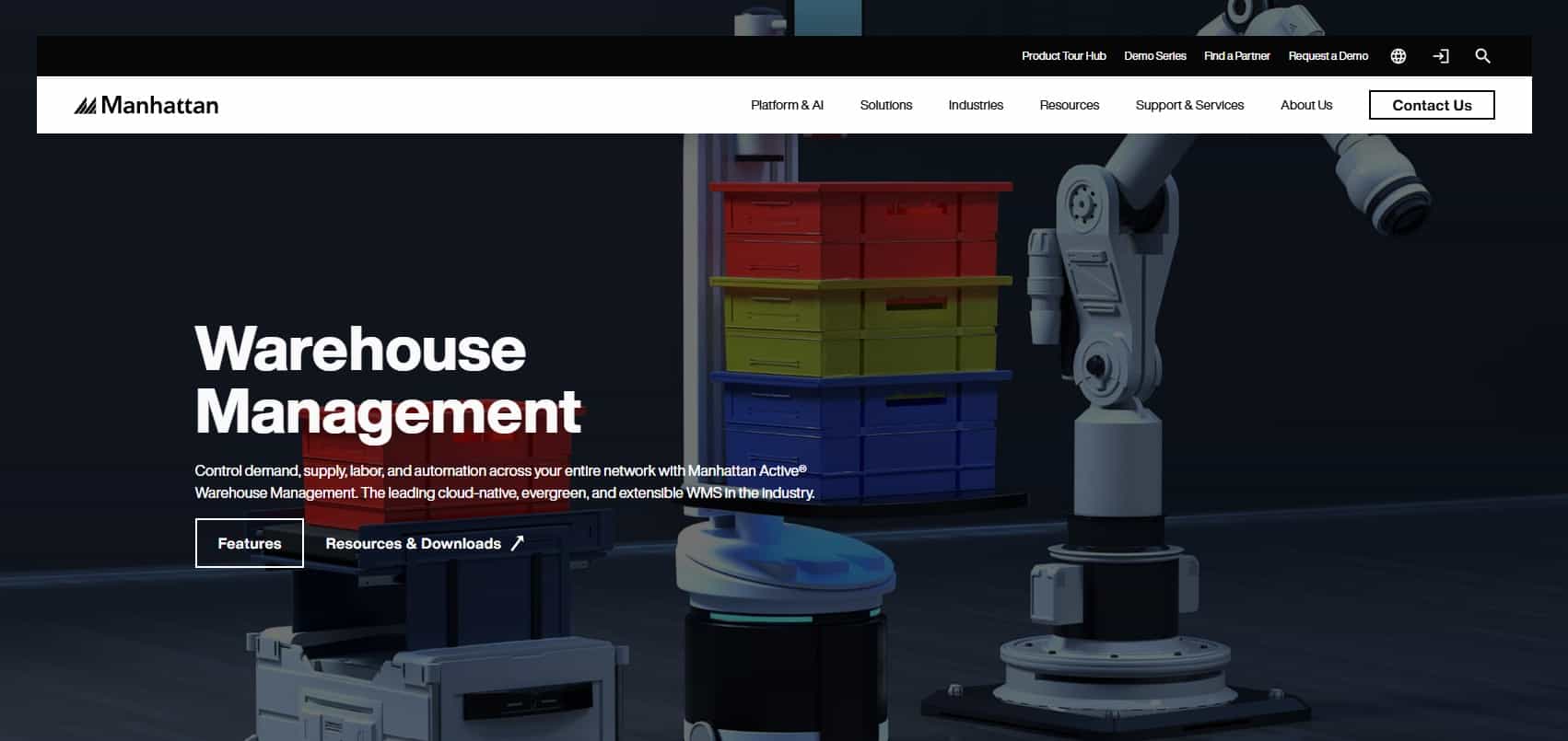Manhattan Associates Active Warehouse Management website screenshot