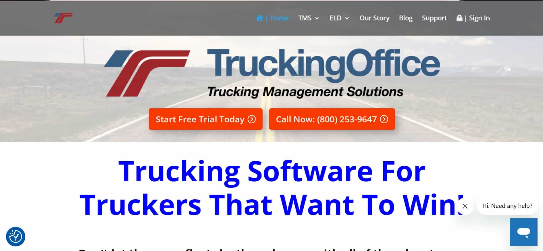 TruckingOffice website screenshot