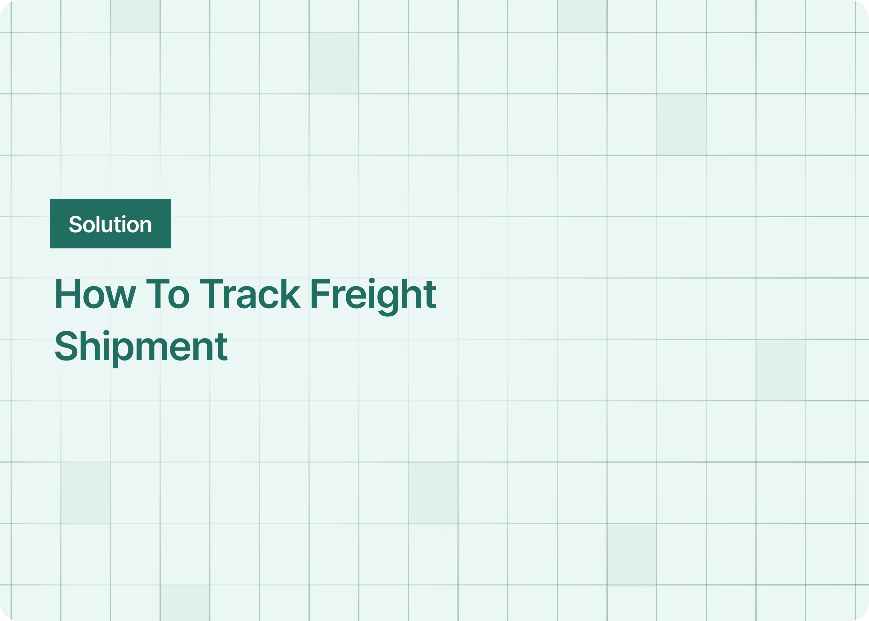 Track Freight Shipments